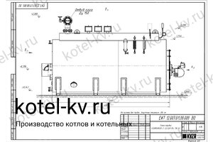 Чертеж парогенератора 1200 кг на отработанном масле